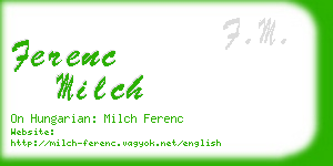 ferenc milch business card